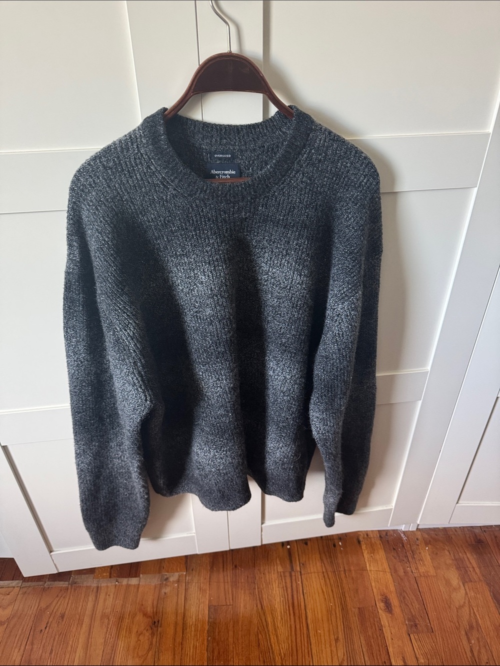 Abercrombie & Fitch Men's Dark Charcoal Crewneck Sweater